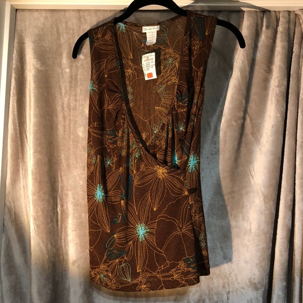 NWT Print Wrap Tank Top Large
